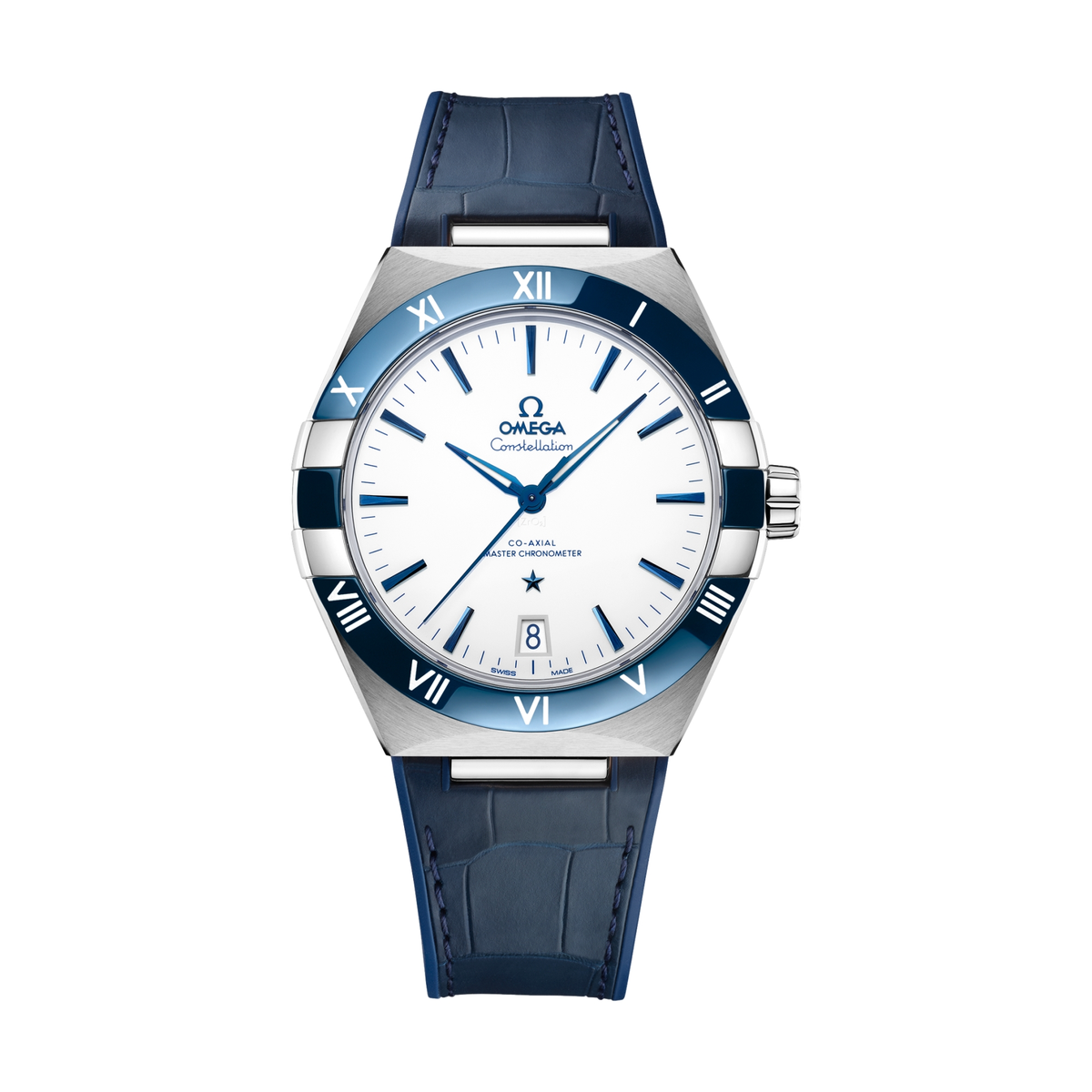 Omega Constellation 41mm Watch - White on Leather Strap